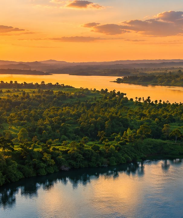 River supplying freshwater to a site